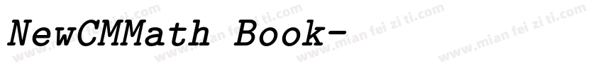 NewCMMath Book字体转换